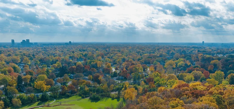 Beverly Hills, Michigan residential estate with lush landscaping — Elite Sprinkler Systems irrigation