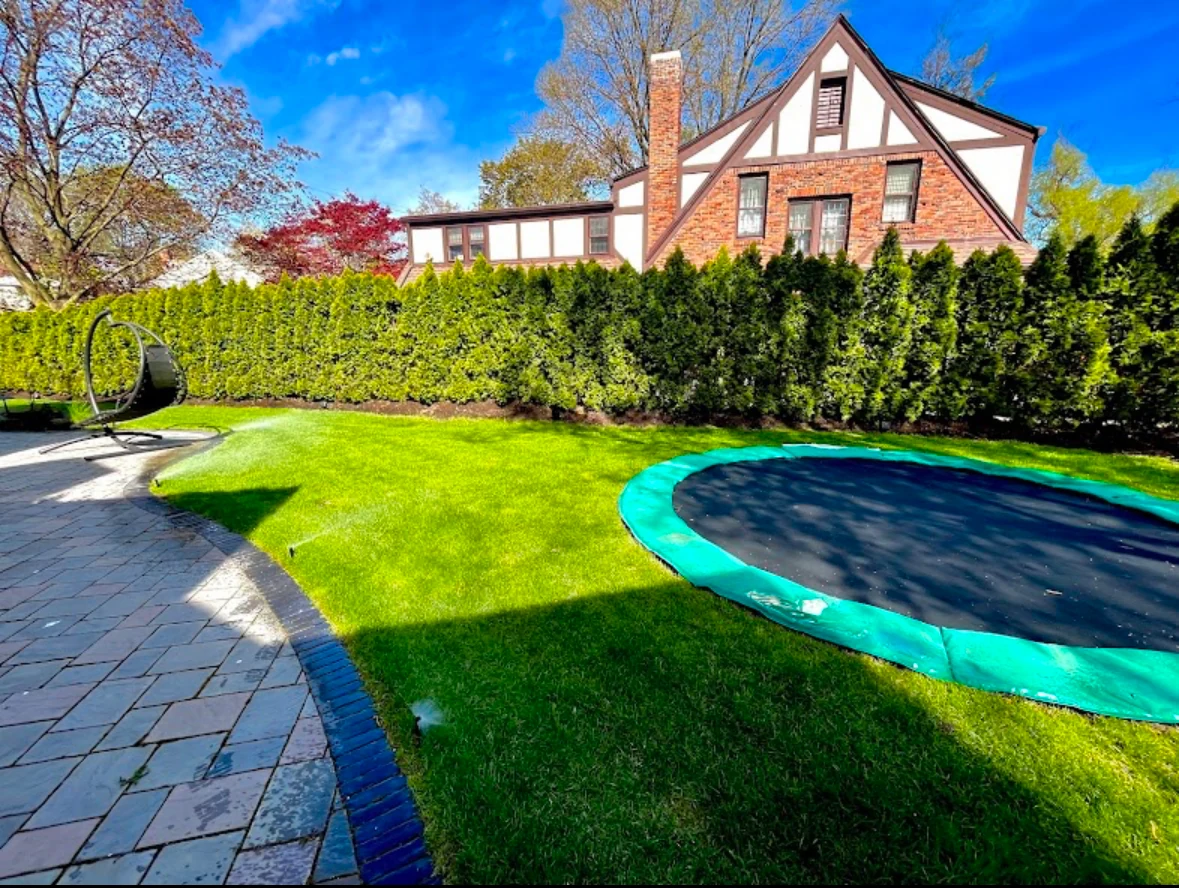 Lush green backyard lawn in Michigan — Elite Sprinkler Systems